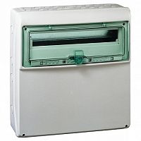 Распределительный шкаф KAEDRA, 18 мод., IP65, навесной, пластик, зеленая дверь | код. 13193 | Schneider Electric